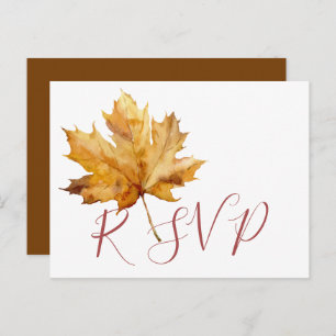 Carte postale RSVP pour la feuille automne