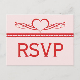 Carte Postale RSVP pour le coeur romantique