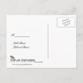 Carte postale RSVP pour le Monogramme romantique b (Dos)