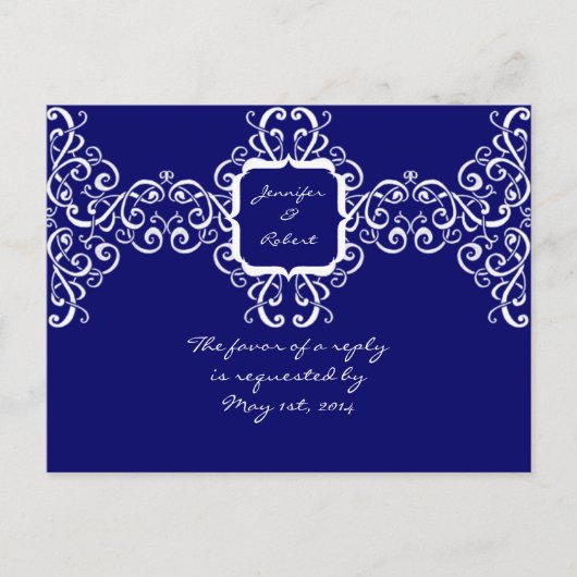 Carte postale RSVP pour le Monogramme romantique b (Devant)