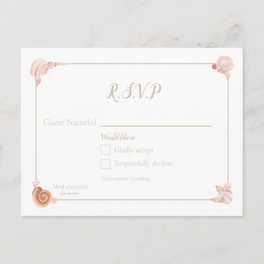 Carte postale RSVP pour les coques de mer (Devant)