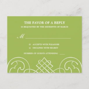 Carte postale RSVP pour les mariages frileux
