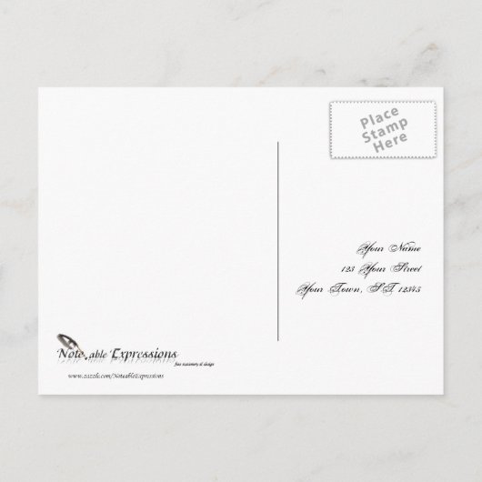 Carte postale RSVP pour mariage cardiaque papillon (Dos)