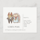 Carte postale RSVP pour mariage lunaire (Dos)