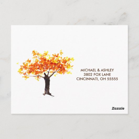 Carte postale RSVP pour mariage rustique en grange (Dos)