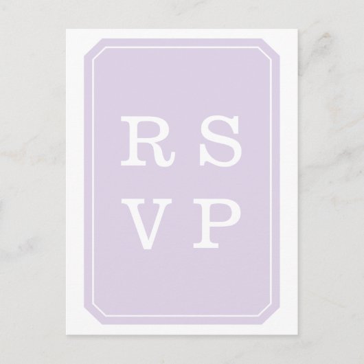 Carte postale RSVP pour mariage tout simplement él (Devant)