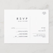 Carte postale RSVP pour mariage vert et feuille d' (Dos)
