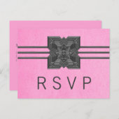 Carte postale RSVP pour Medallion Rose (Devant / Derrière)