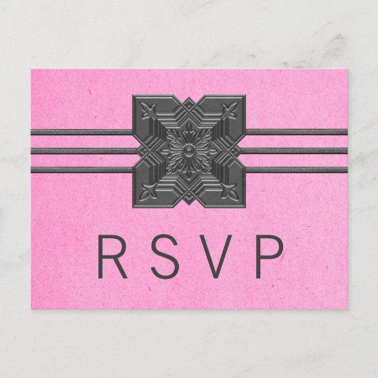 Carte postale RSVP pour Medallion Rose (Devant)
