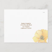 Carte postale RSVP pour réponse Mariage de fleurs  (Dos)