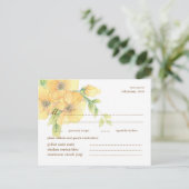 Carte postale RSVP pour réponse Mariage de fleurs  (Debout devant)