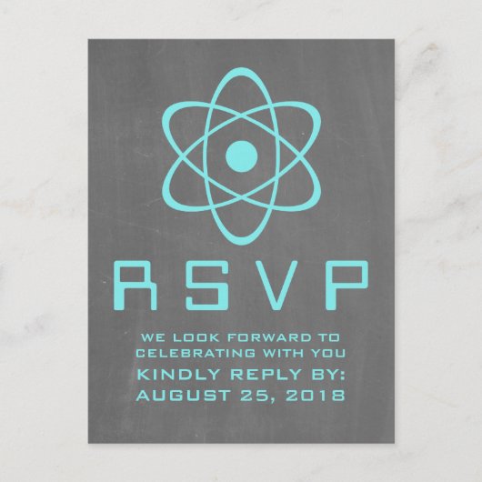 Carte postale RSVP pour tableau de bord atomique A (Devant)