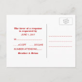 Carte postale RSVP pour Triangles géométriques rou (Dos)