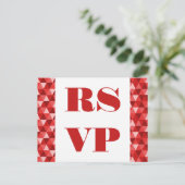 Carte postale RSVP pour Triangles géométriques rou (Debout devant)