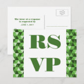Carte postale RSVP pour Triangles géométriques ver (Devant / Derrière)