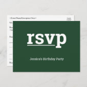 Carte postale "rsvp" propre et respectable (Devant / Derrière)