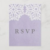 Carte postale RSVP Purple Elegant Lace (Devant)