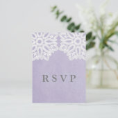 Carte postale RSVP Purple Elegant Lace (Debout devant)