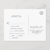 Carte Postale RSVP Purple Green Eucalyptus Choix (Dos)