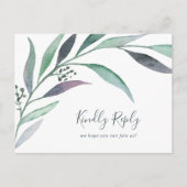 Carte Postale RSVP Purple Green Eucalyptus Choix (Devant)