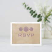 Carte postale RSVP Purple Grunge D20 Dice Gamer (Debout devant)