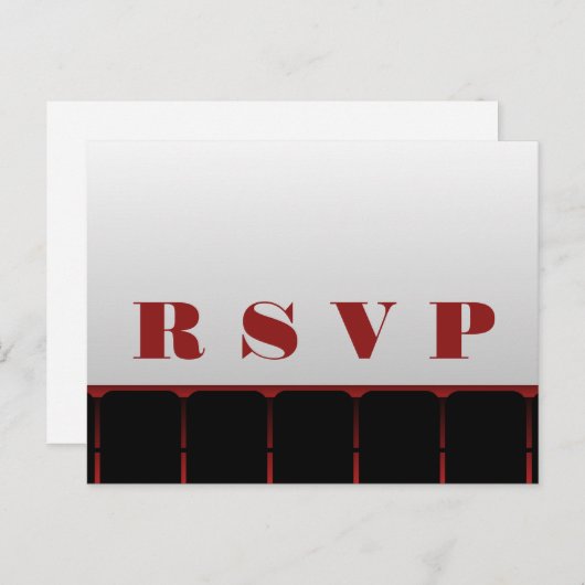 Carte postale RSVP, Red (Devant / Derrière)
