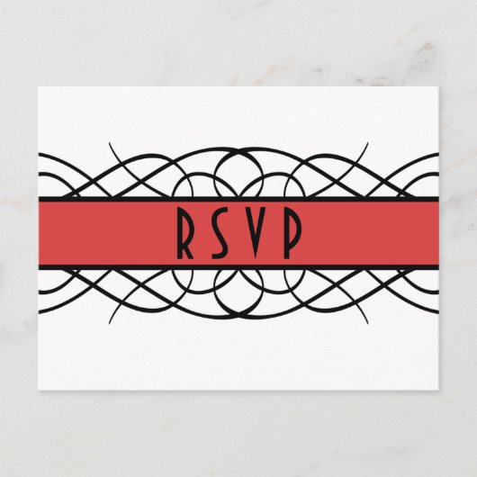Carte postale RSVP Red Deco (Devant)