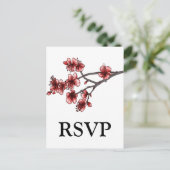 Carte postale RSVP Red Simple Cherry Blossoms (Debout devant)