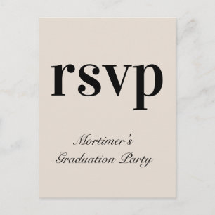 Carte postale "rsvp" respectable
