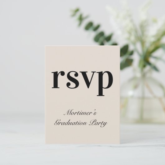 Carte postale "rsvp" respectable (Debout devant)