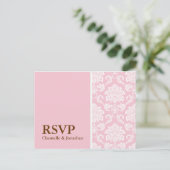 Carte postale RSVP rose Damas (Debout devant)