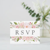 Carte postale RSVP rose florale avec choix de repa (Debout devant)