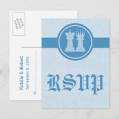 Carte postale RSVP RSVP, bleu (Devant / Derrière)