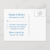 Carte postale RSVP RSVP, bleu (Dos)