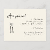 Carte postale RSVP RSVP pour mariage amusant et sc (Devant)
