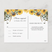 Carte postale RSVP Russe Mariage campagnard tourne (Dos)