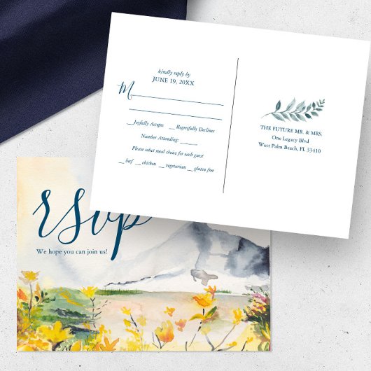 Carte postale RSVP Rustic Mountain Meice Choice