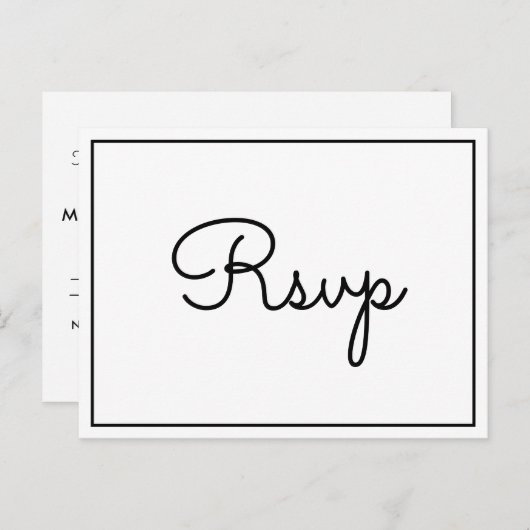 Carte postale RSVP rustique (Devant / Derrière)