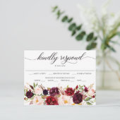 Carte postale RSVP Rustique Bourgogne Marsala Wedd (Debout devant)