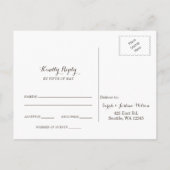 Carte Postale Rsvp Rustique Flourish Vintage Weddi (Dos)