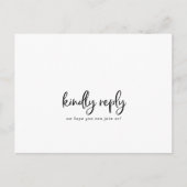 Carte postale RSVP Rustique Script Song Request (Devant)