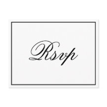 Carte postale RSVP Script élégant