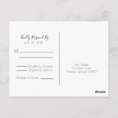 Carte postale RSVP Script Whimsical (Dos)