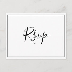 Carte postale RSVP Script Whimsical