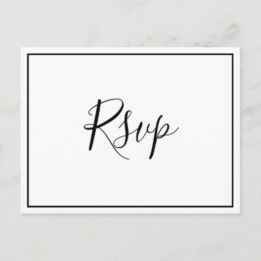 Carte postale RSVP Script Whimsical (Devant)
