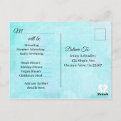 Carte Postale RSVP Seashell Seaside Mariage à thème (Dos)