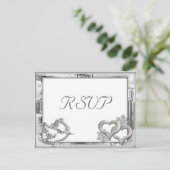 Carte postale RSVP Silver Winter Wedding (Debout devant)