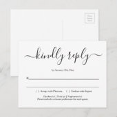 Carte postale RSVP - Simple (Devant / Derrière)