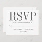 Carte postale RSVP simple (Devant / Derrière)