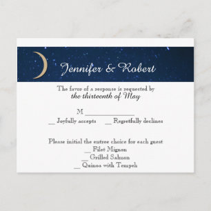 Carte postale RSVP Starry Night Wedding